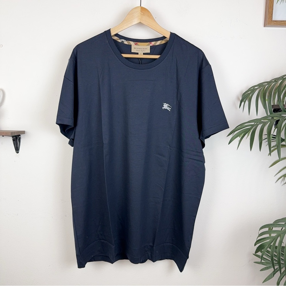 Burberry Navy Small Logo Short Sleeve Tshirt